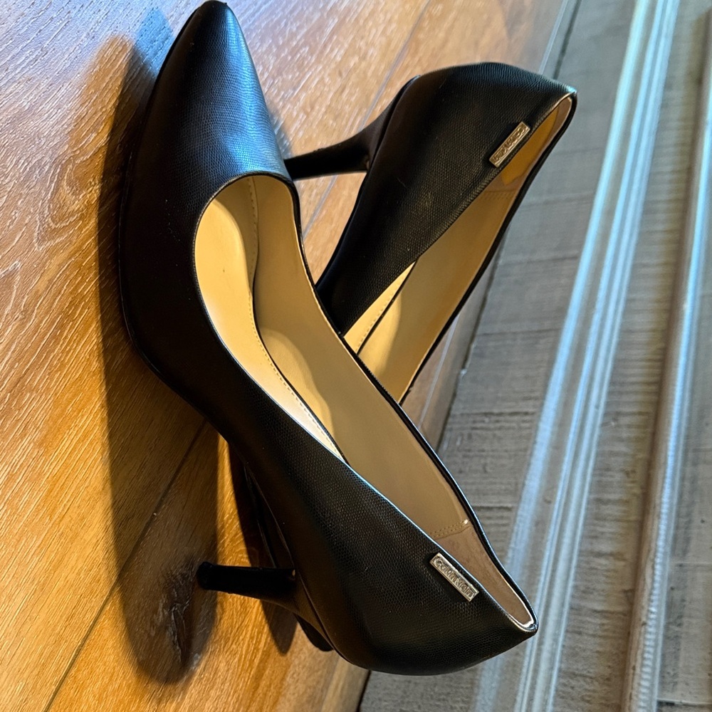 Calvin Klein Black Pointed Toe Heels